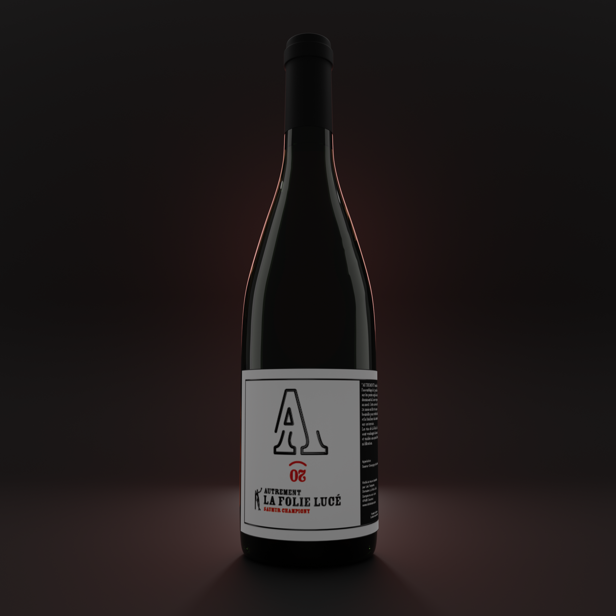 Modélisation 3D d'une bouteille d'Autrement